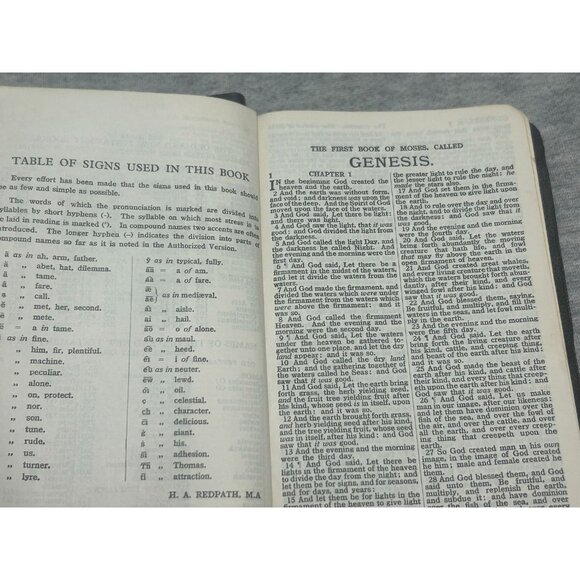 The Holy Bible Book By King James Version Hardcover 1942 - Picture 4 of 4